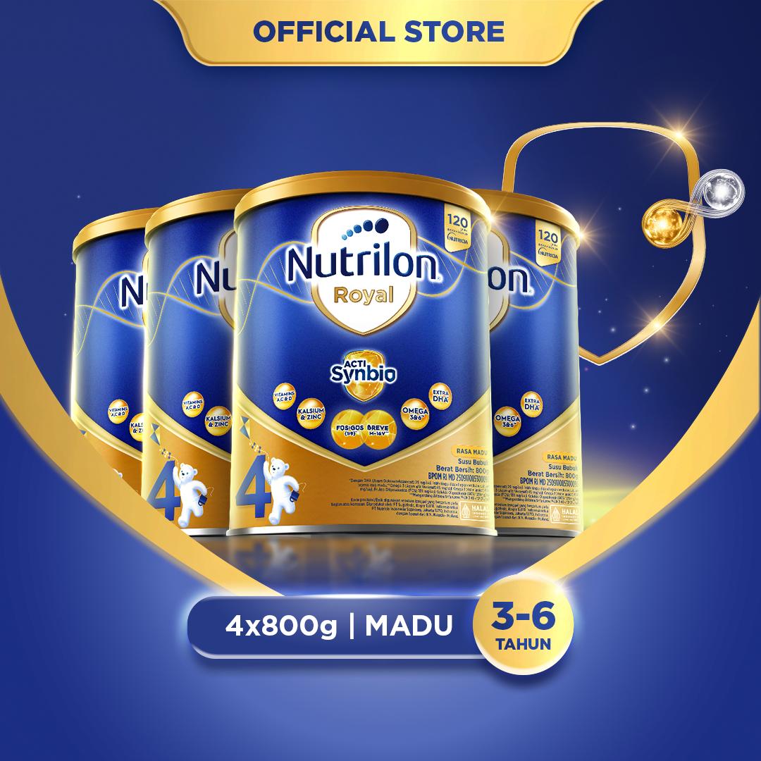 Nutrilon Royal 4 Madu 800 gr x 4, Susu Bubuk untuk Usia 3-6 Tahun