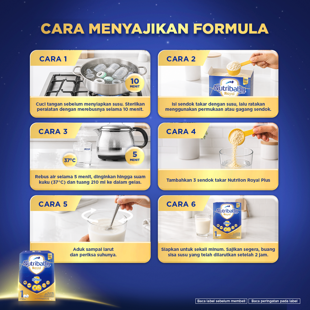 Nutribaby Royal 1 800 gr, Formula Bayi Bubuk untuk Usia 0-6 Bulan