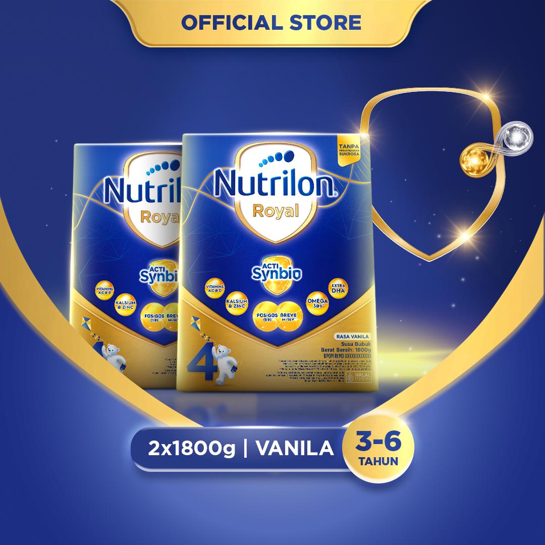 Nutrilon Royal 4 Vanila 1800 gr x 2, Susu Bubuk untuk Usia 3-6 Tahun
