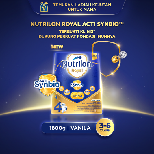 Nutrilon Royal 4 Vanila 1800 gr, Susu Bubuk untuk Usia 3-6 Tahun