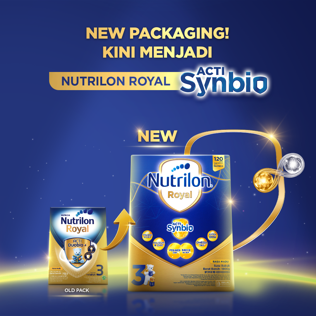 Nutrilon Royal 3 Madu 1800 gr, Susu Formula Anak untuk Usia 1-3 Tahun