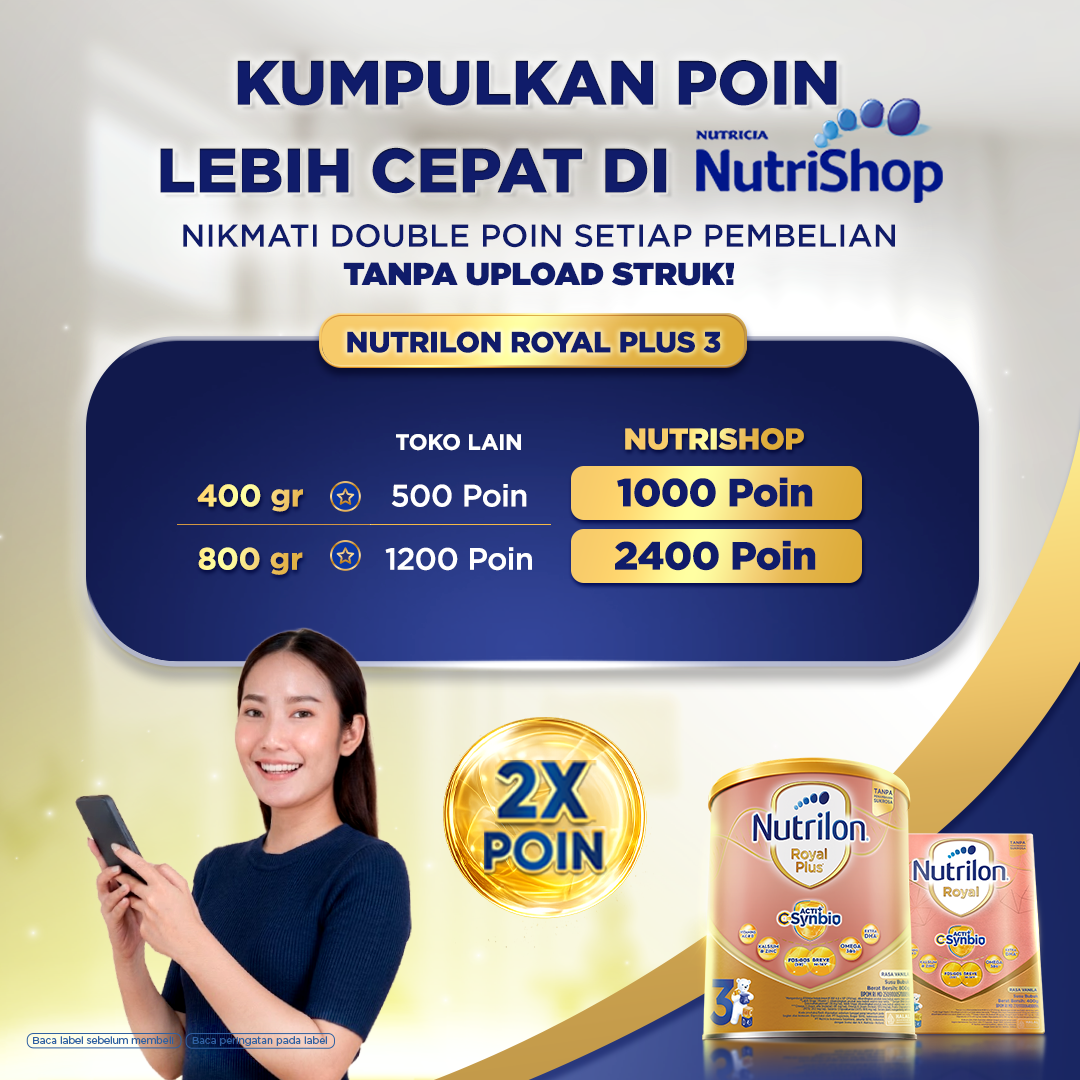 Nutrilon Royal 3 Plus Csynbio Vanila 800 gr x 4 - Susu untuk Usia 1-3 Tahun