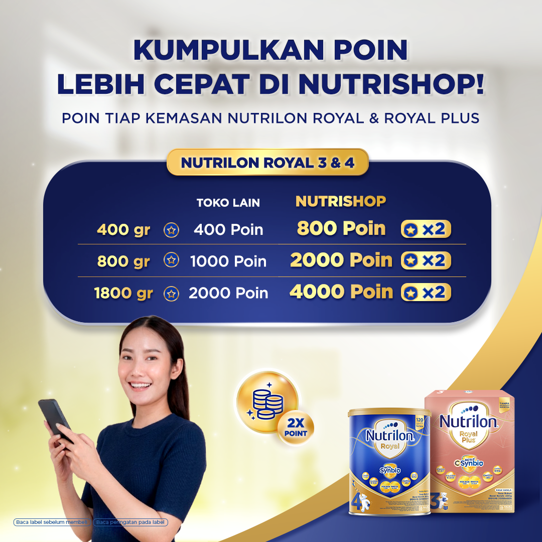 Nutrilon Royal 3 Madu 800gr x 4, Susu Formula Anak untuk Usia 1-3 Tahun