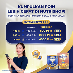 Nutrilon Royal 3 Vanila 400 gr, Susu Formula Anak untuk Usia 1-3 Tahun